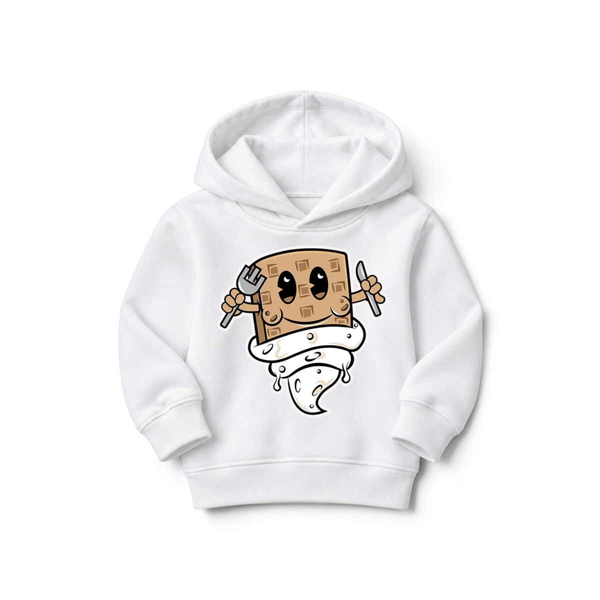 Hungry Hustle by JagRaw “Waffle Boy” Toddler Pullover Fleece Hoodies
