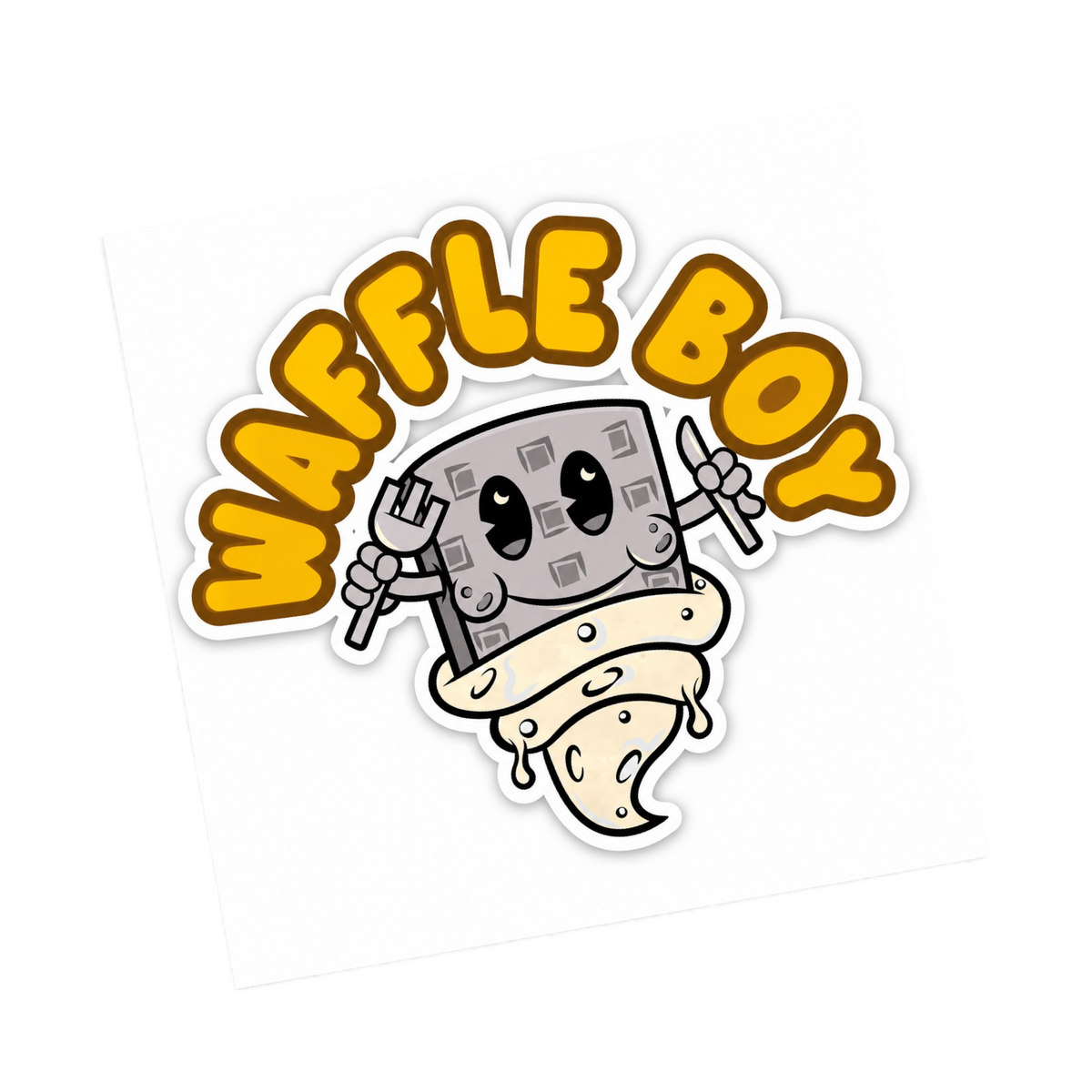 Hungry Hustle by JagRaw “Waffle Boy” 5” Sticker
