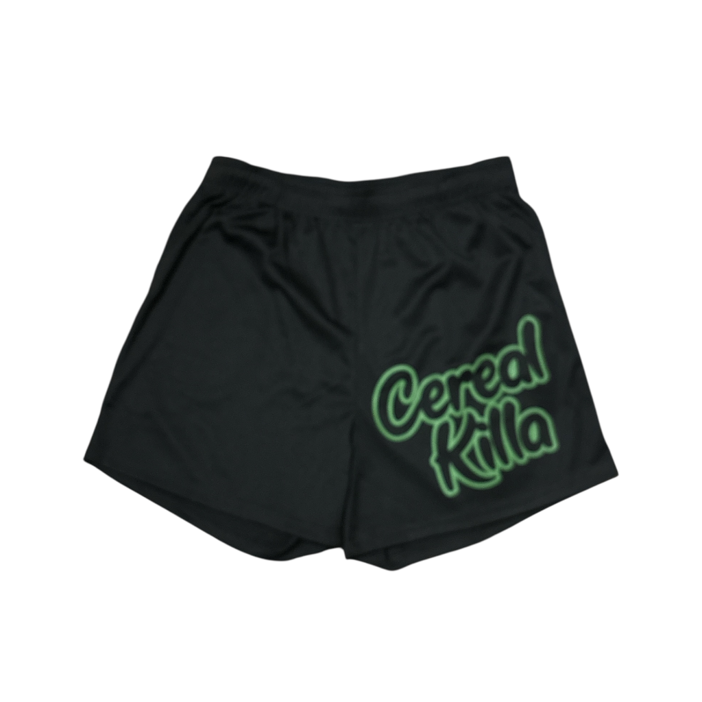 Hungry Hustle by JagRaw “Cereal Killa” Mesh Shorts- Black