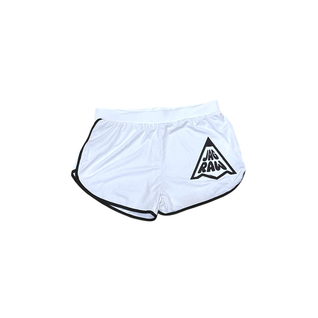 JagRaw Logo Women Shorts- White