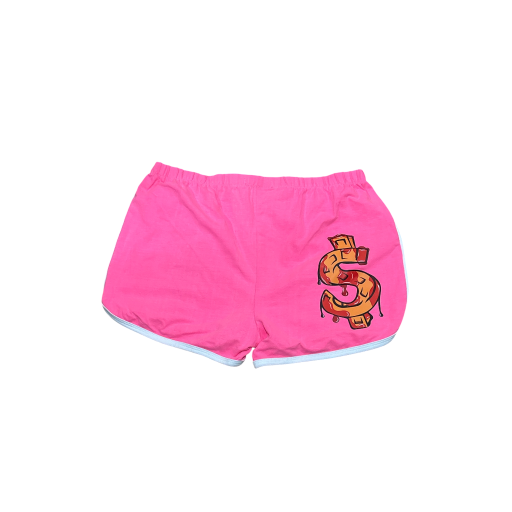 JagRaw “Waffle Sign” Women Shorts- Hot PinkPink (Copy)