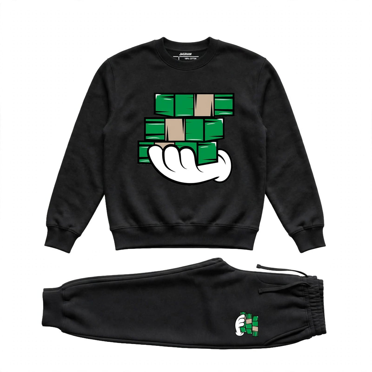 Hungry Hustle by JagRaw “Hand It Over” Crewneck Sweatsuits