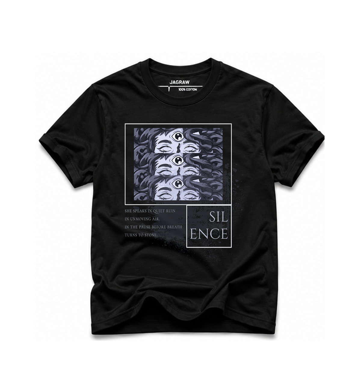 Medusa “Silence” Lightweight T-shirt – Black