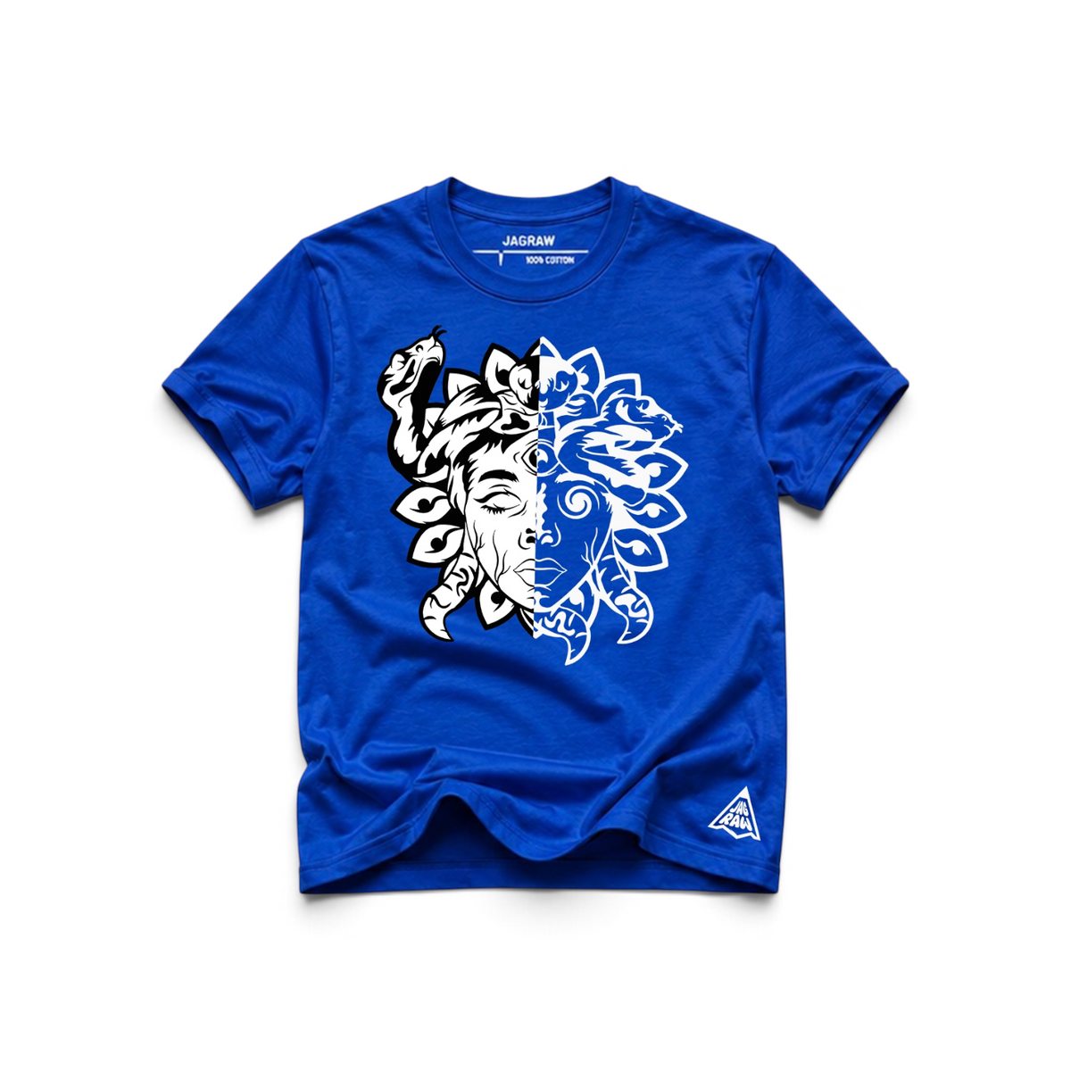 JagRaw “Ying Yang Medusa” T-shirt- Blue