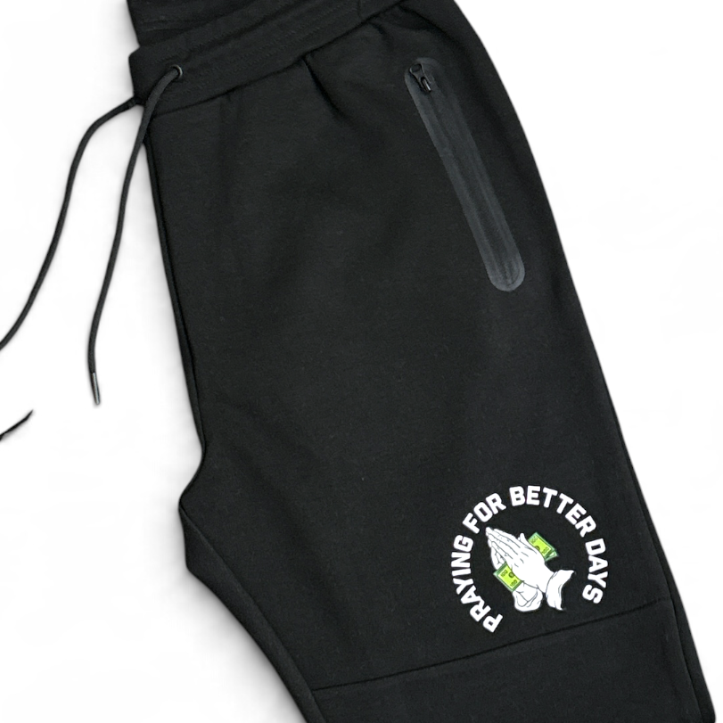 JagRaw “Praying Hands” Sweatpants- Black