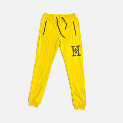 Hungry Hustle Logo Sweatpants- Yellow