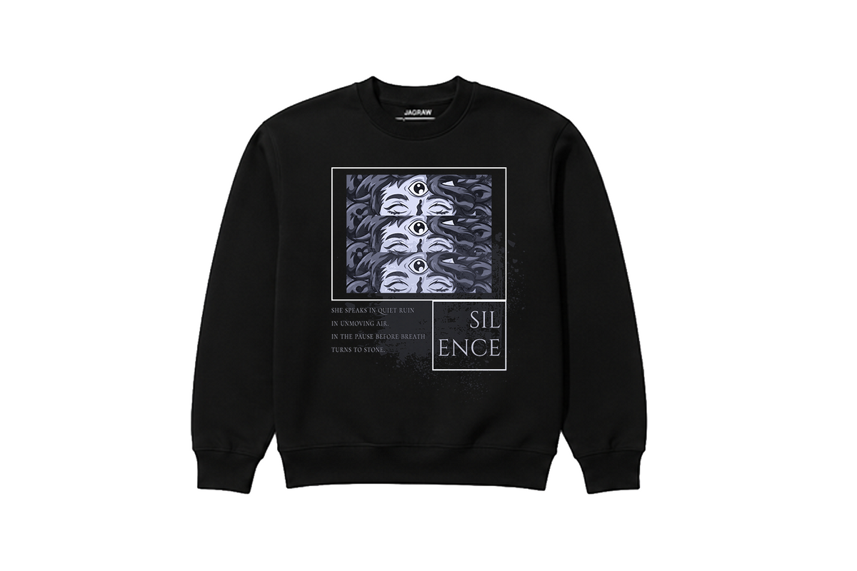 JagRaw “Medusa: Silence” Sweatshirt- Black