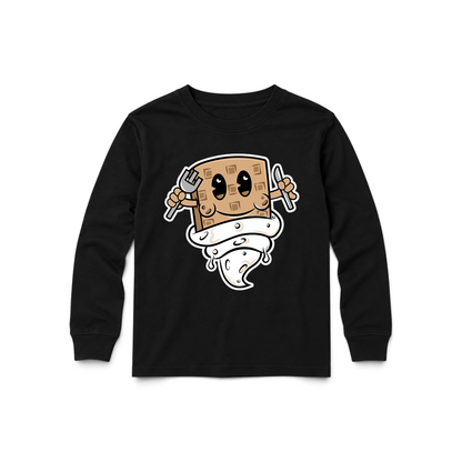 Hungry Hustle by JagRaw “Waffle Boy” Toddler Long SleeveT-shirts