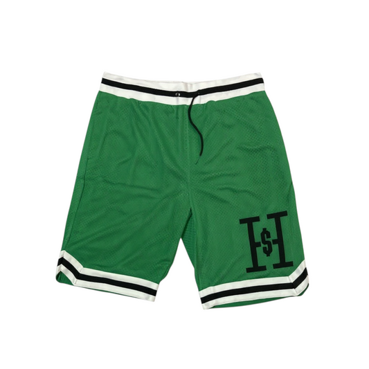 Hungry Hustle by JagRaw “Hourglass” Mesh Shorts- Kelly Green/Black