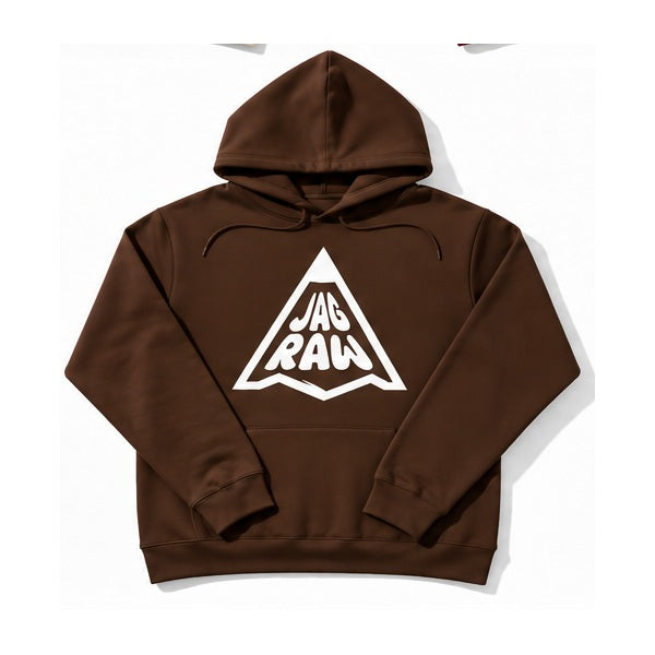 JagRaw Classic Logo Hoodie — Chocolate Brown