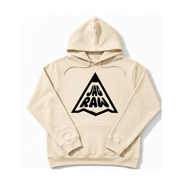 JagRaw Classic Logo Hoodie — Cream
