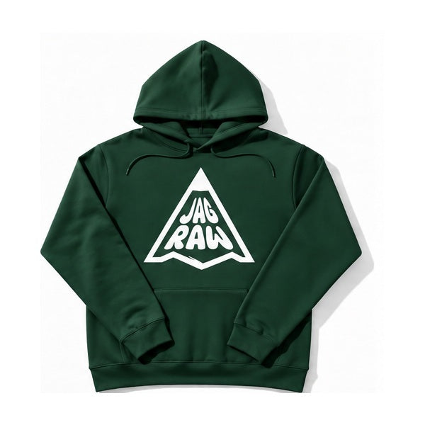 JagRaw Classic Logo Hoodie — Forest Green