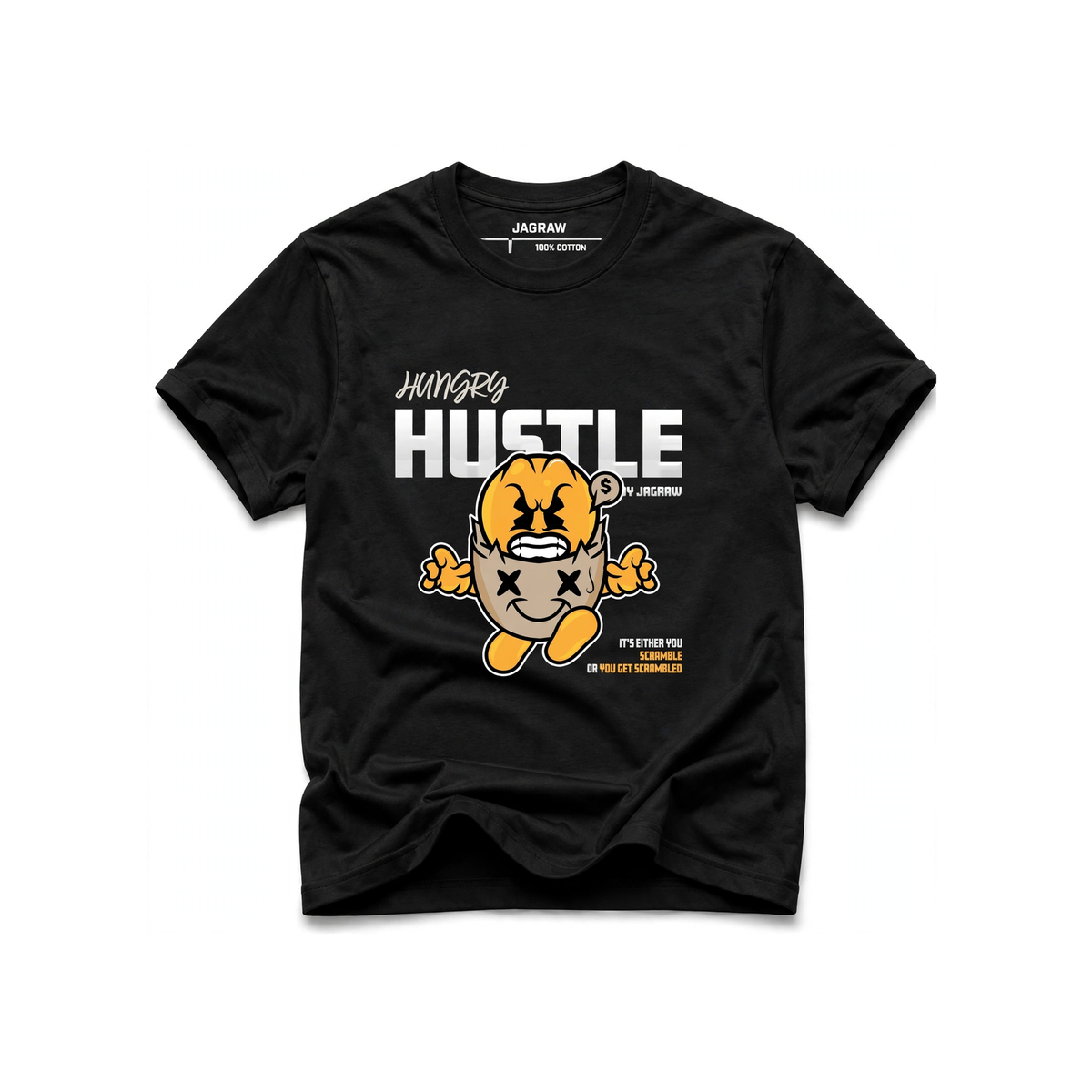 Hungry Hustle by JagRaw UnBeaten T-shirt in Black