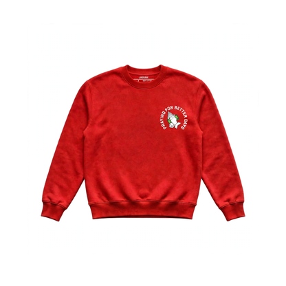 Hungry Hustle by JagRaw Praying Hands Sweatshirt in Red
