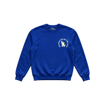 Hungry Hustle by JagRaw Praying Hands Sweatshirt in Royal Blue
