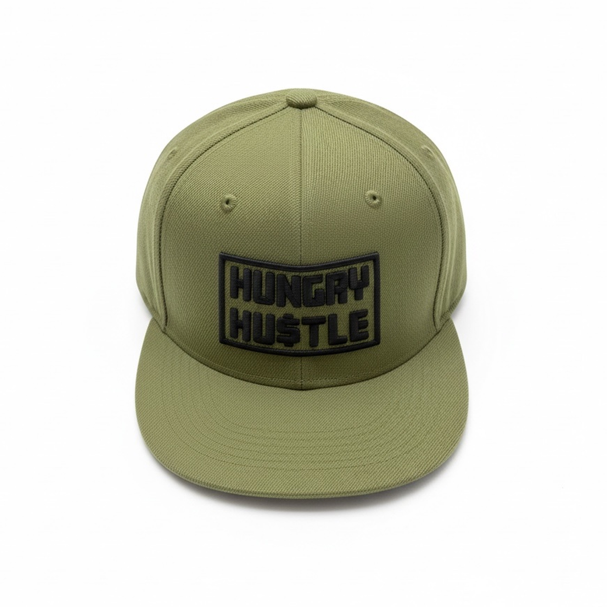 Hungry Hustle by JagRaw Logo Snapback in Olive Green