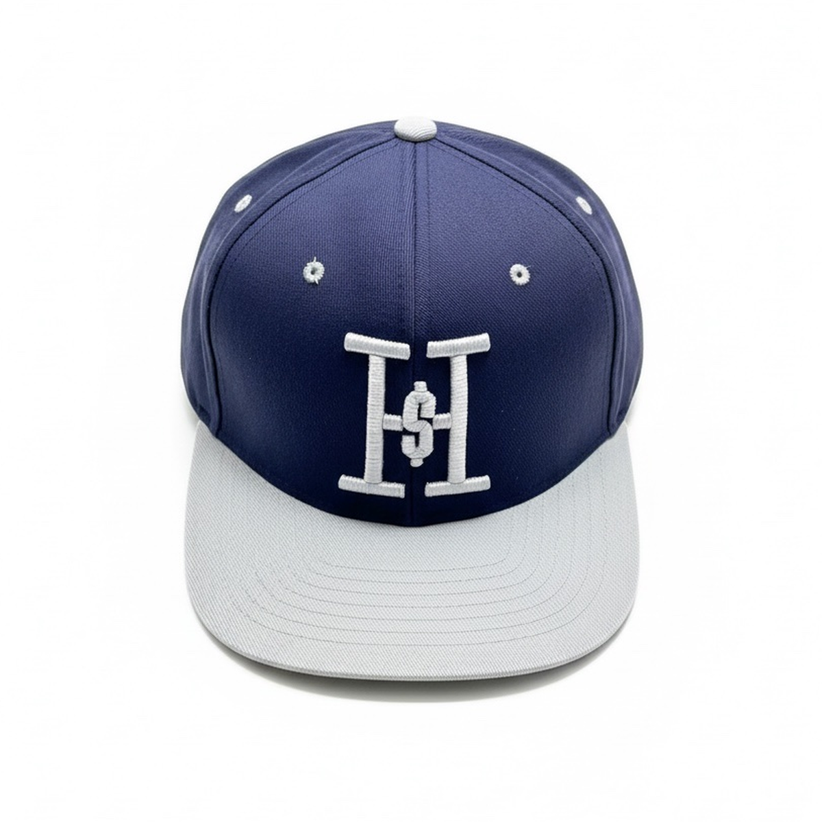 Hungry Hustle by JagRaw Logo Snapback in Navy and White