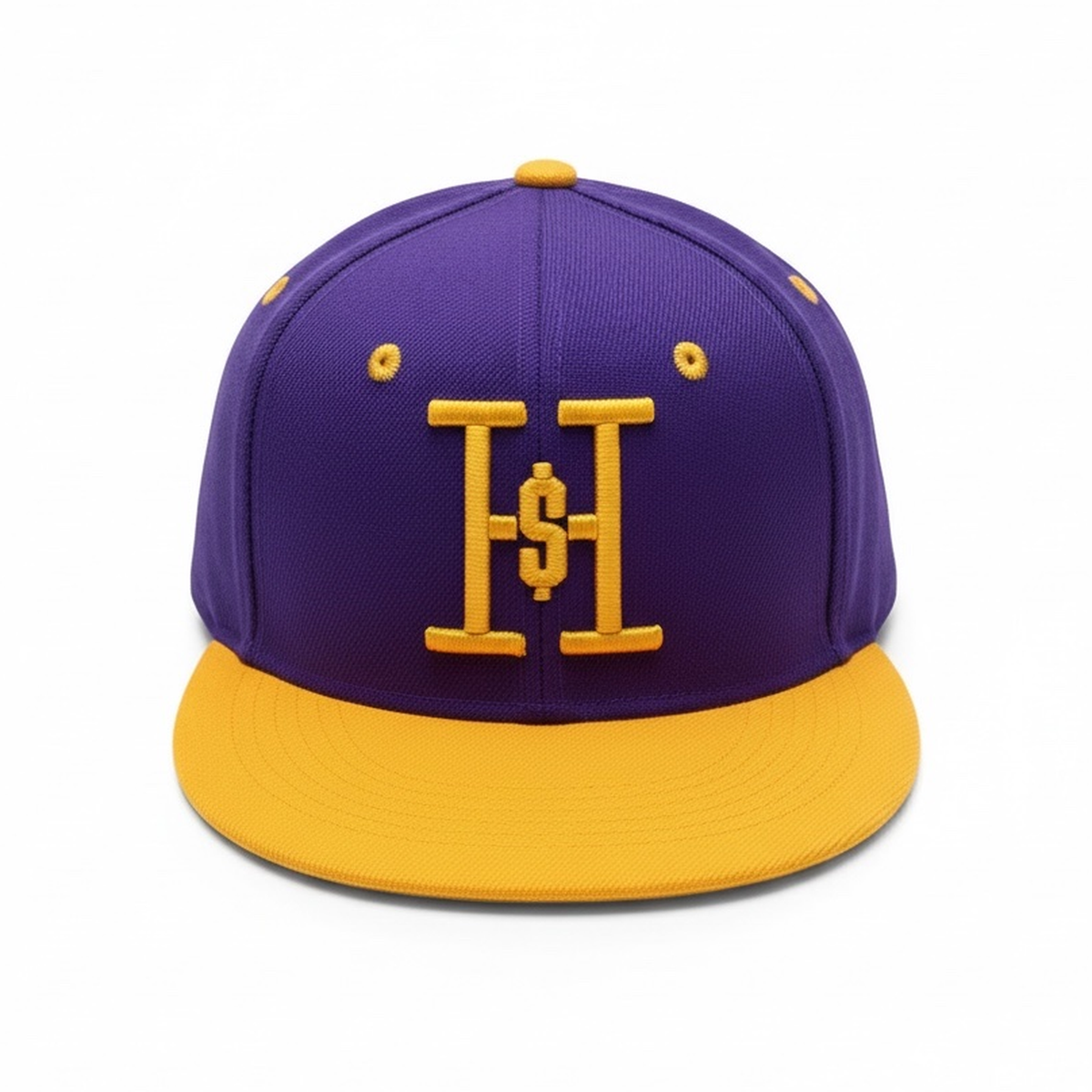 Hungry Hustle by JagRaw Logo Snapback in Purple and Yellow
