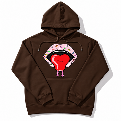 Chocolate Brown Sprinkle Lips hoodie