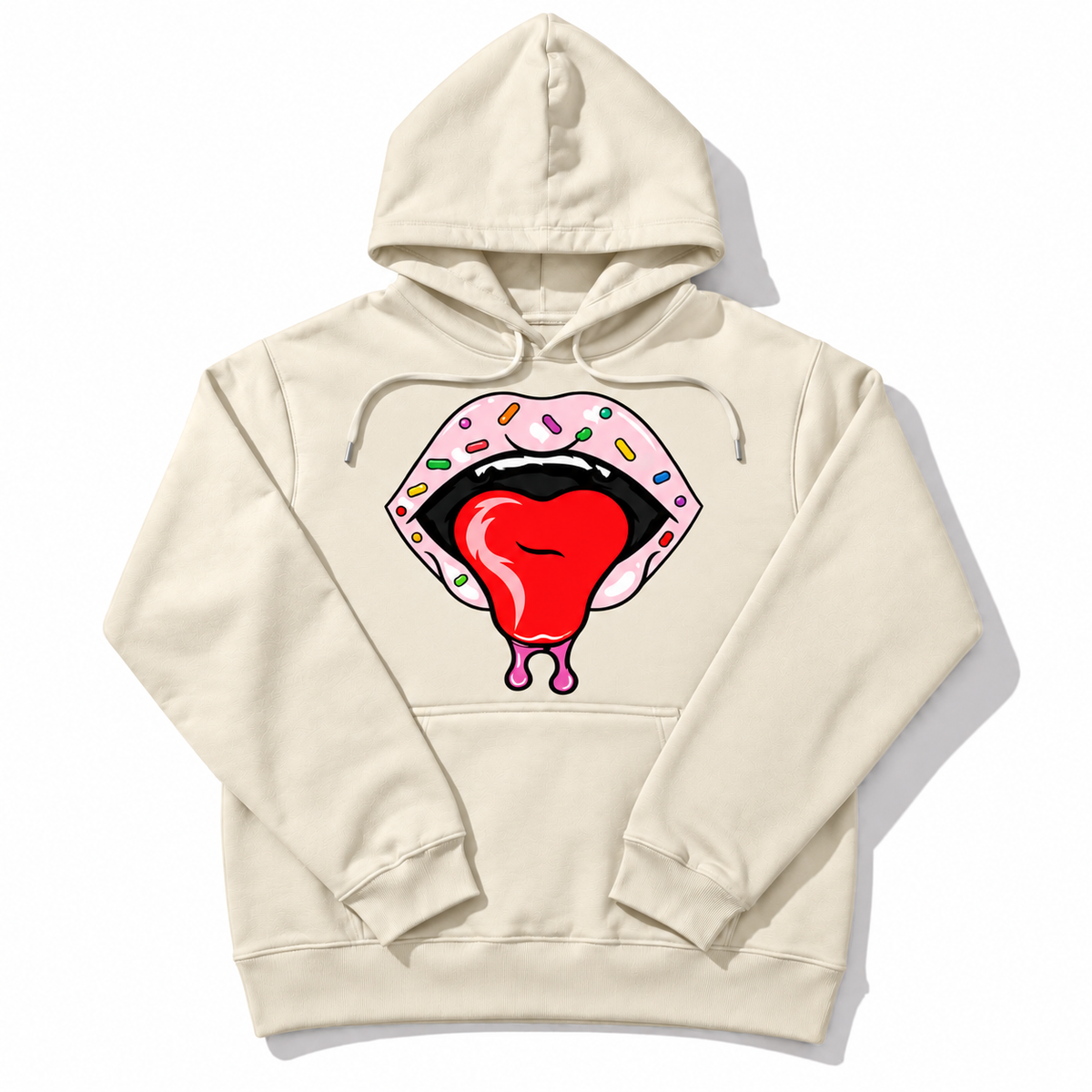 Cream Sprinkle Lips hoodie