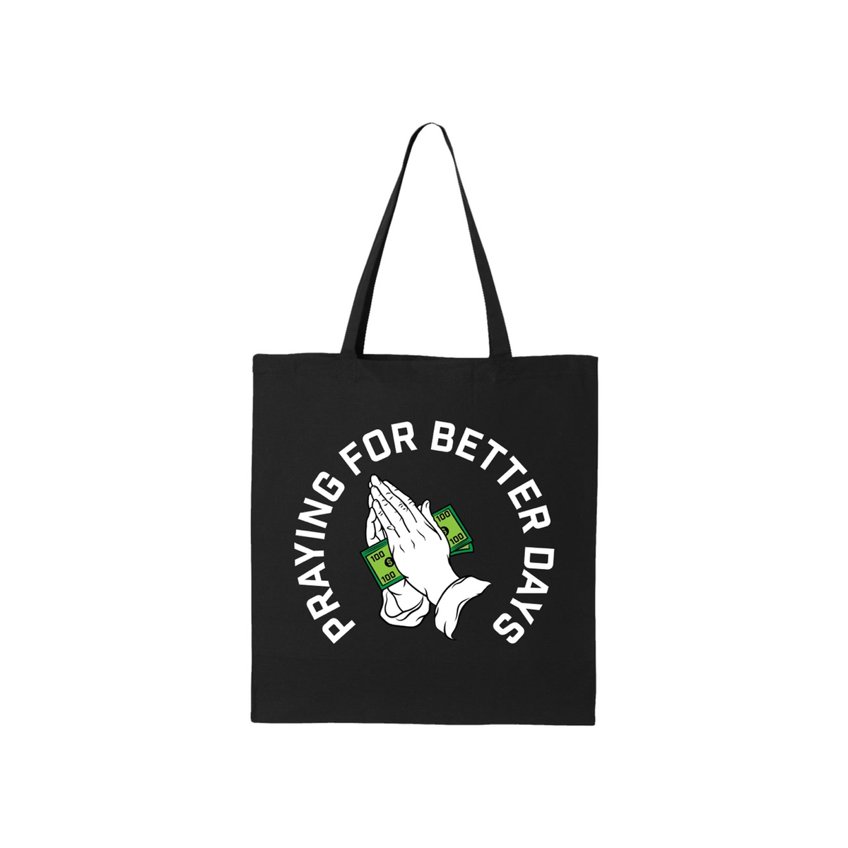 Hungry Hustle by JagRaw Medium Tote Bag in Praying Hands